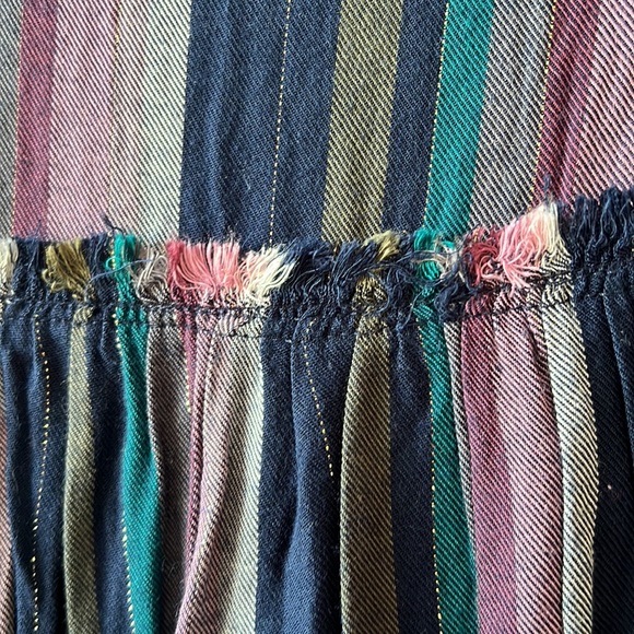 Bella Dahl striped eggplant hue striped shirt dress. Size 14 soft rayon - Picture 8 of 8